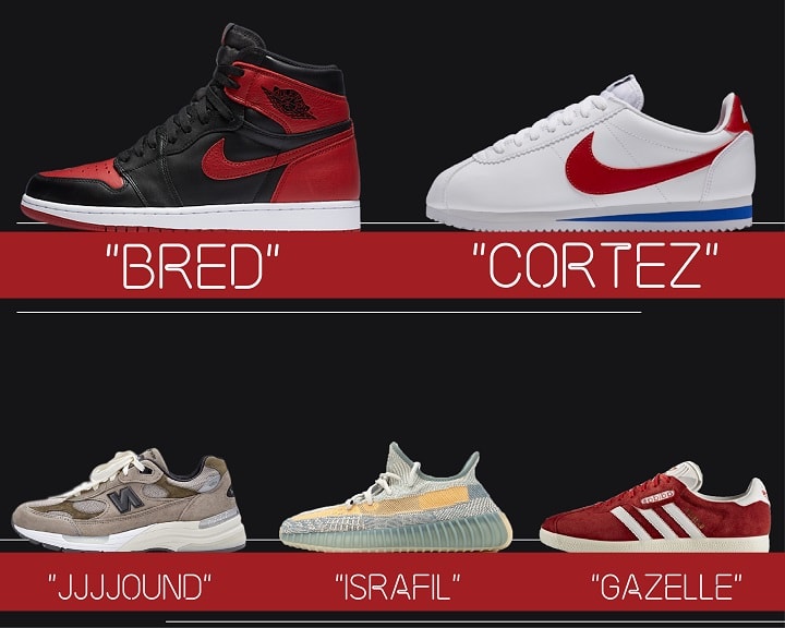 names of nike sneakers