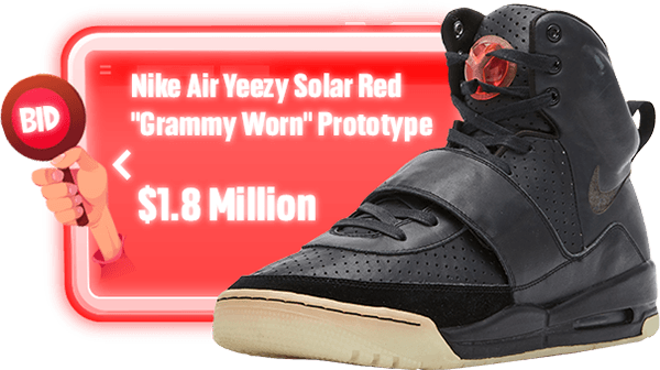 Subdividir legal receta Nike Air Yeezy Solar Red Grammy Worn Prototype 