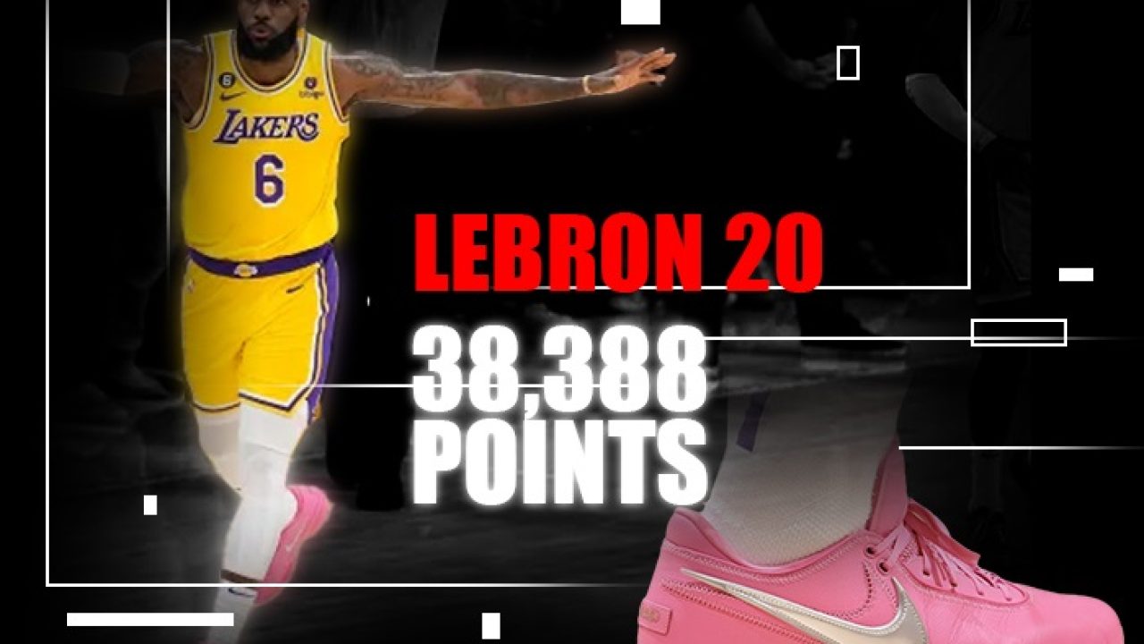 The King's Record-Breaking 38,388 Pts Shoe: Pink LeBron 20!