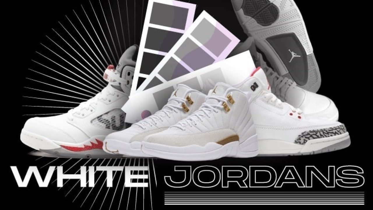 All white jordans hot sale for women