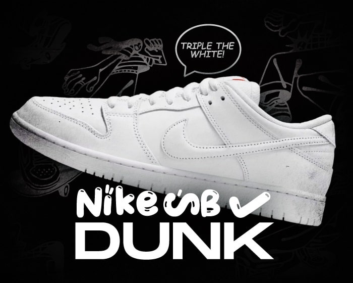 Nike SB Dunk Low Triple White NSB