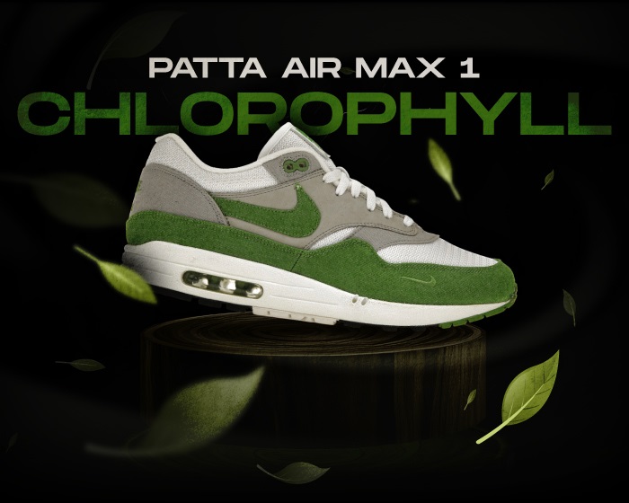 Patta Air Max 1 chlorophyll