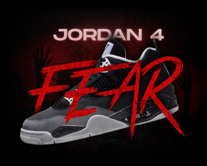 wearing jordan 4 fear