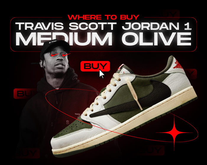 Where to buy travis scott jordan 1 medium olive NSB