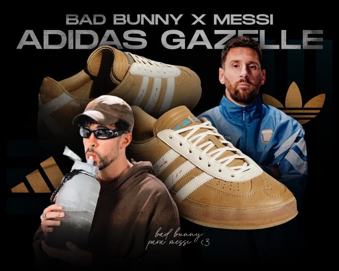 Bad Bunny Messi Adidas Gazelle Indoor NSB